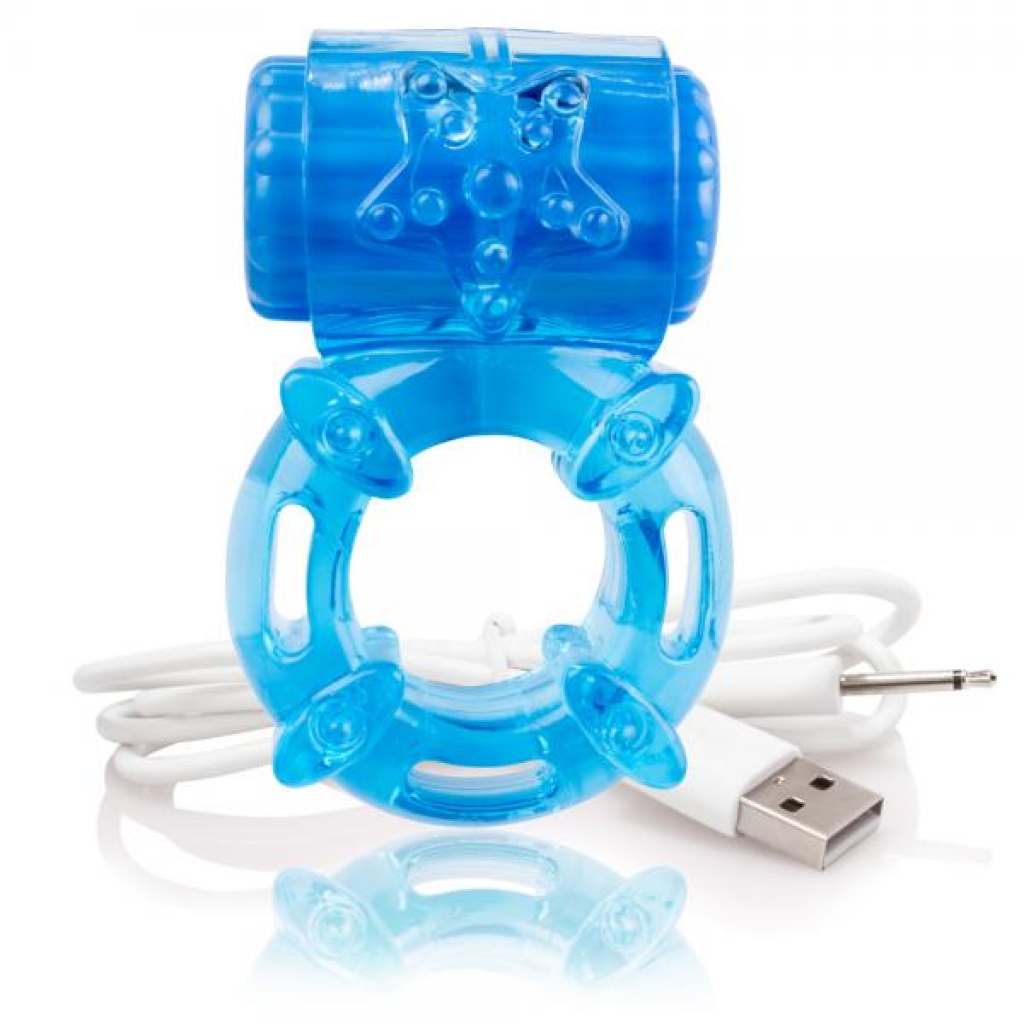 Screaming O Charged Big O Vibrating Penis Ring - Blue