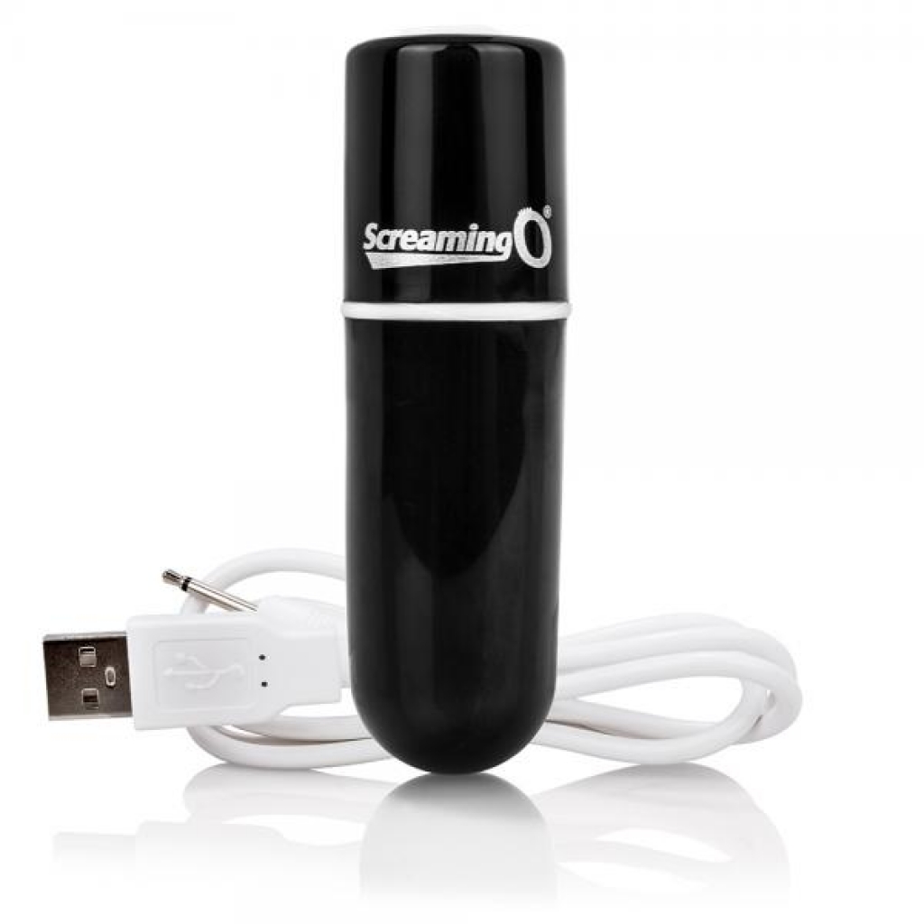 Screaming O Charged Vooom Rechargeable Bullet Vibe - Jet Black