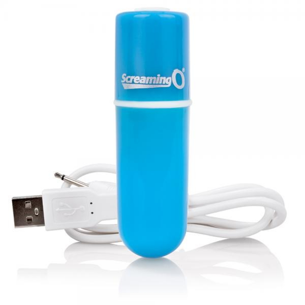 Screaming O Charged Vooom Rechargeable Bullet Vibe - Blue