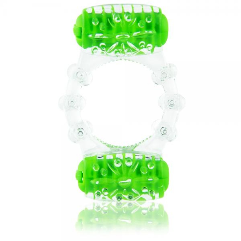 Color Pop Two-O Quickie - Vibrating Ring - Green