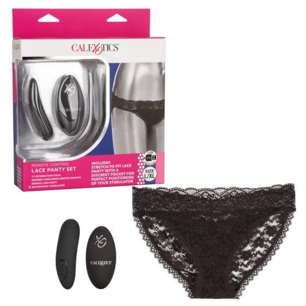 Remote Control Lace Panty Set - L/XL for Ultimate Pleasure