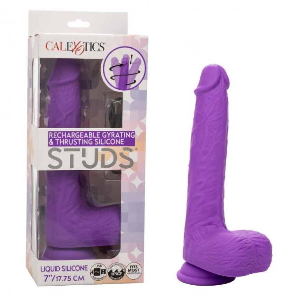 Rechargeable Gyrating & Thrusting Silicone Studs