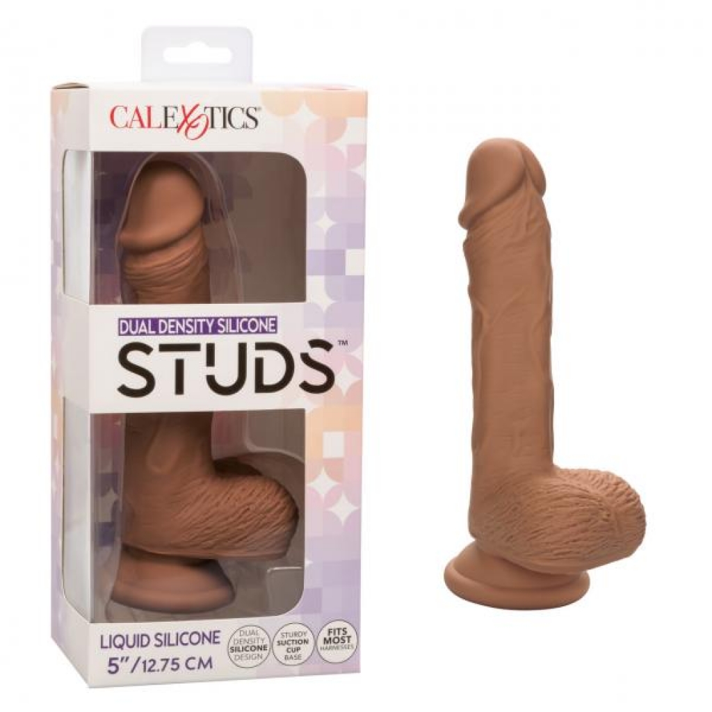 Dual Density Silicone Stud 5 Inches Brown