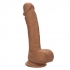 Dual Density Silicone Stud Dildo - 6.25 Inches Brown