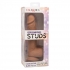 Dual Density Silicone Stud Dildo - 6.25 Inches Brown