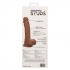 Dual Density Silicone Stud Dildo - 6.25 Inches Brown