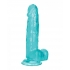 Size Queen 6in Realistic Dildo - Blue