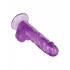 Size Queen 6in Purple Realistic Dildo