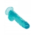 Size Queen 8in Realistic Dildo - Blue