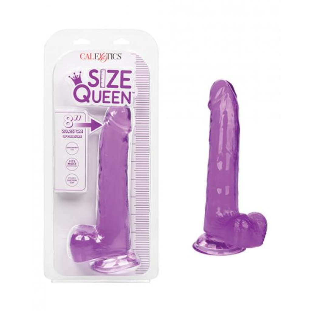 Size Queen 8in Purple - Realistic Dildo