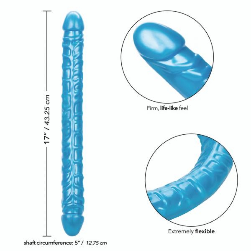 Size Queen 17in Blue Extra Long Dildo