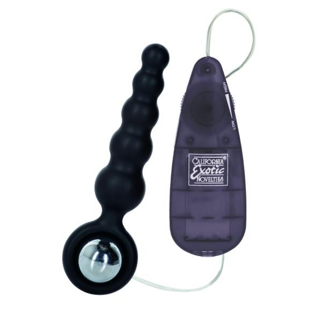 Booty Call Premium Silicone Black Probe with Multi-Speed Vibrations