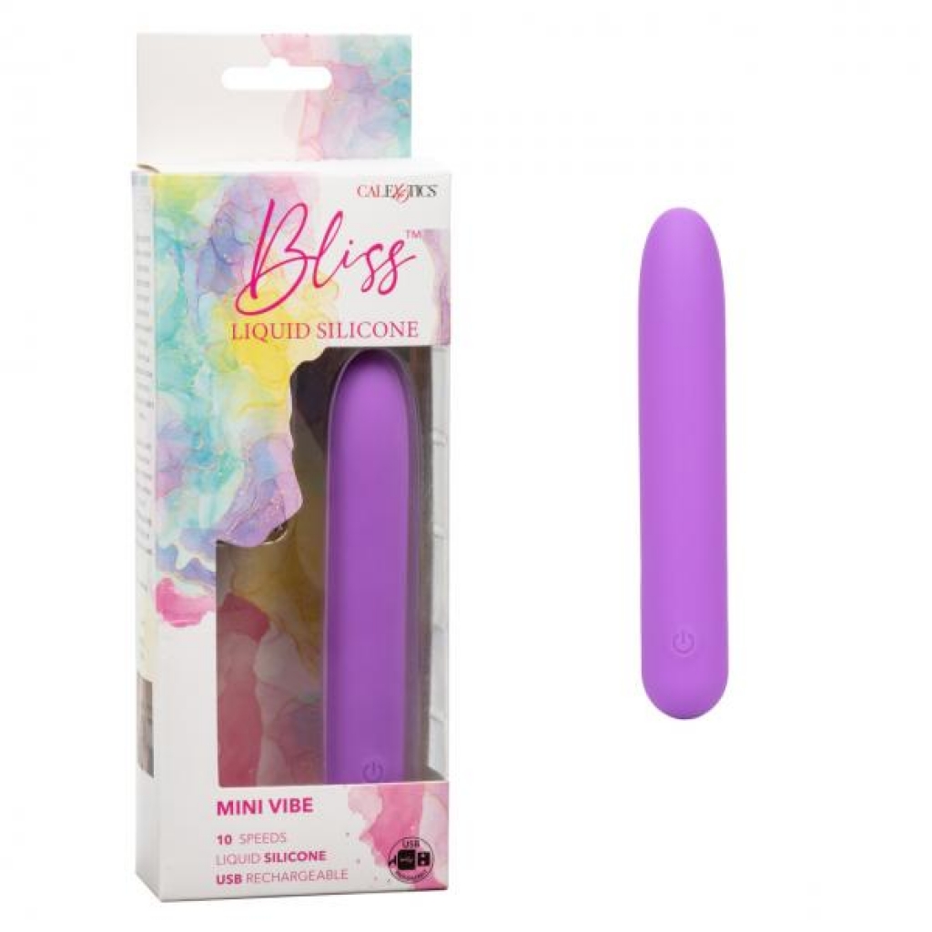 Bliss Liquid Silicone Mini Vibe - Purple