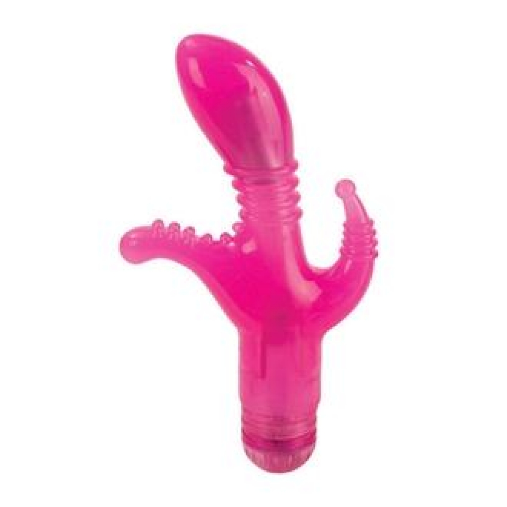 Triple Tease Pink Vibrator - Flexible Stimulation