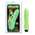 Glow in the Dark Vibrating Jelly Dildo - Green