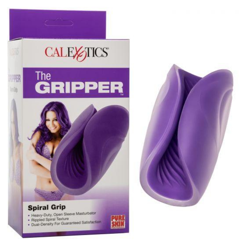 The Gripper Spiral Grip Stroker in Purple