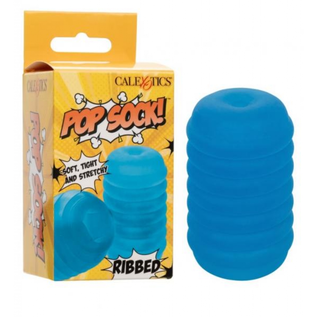 Pop Sock! Ribbed Stroker - Blue