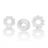 Reversible Ring Set Clear Pack Of 3