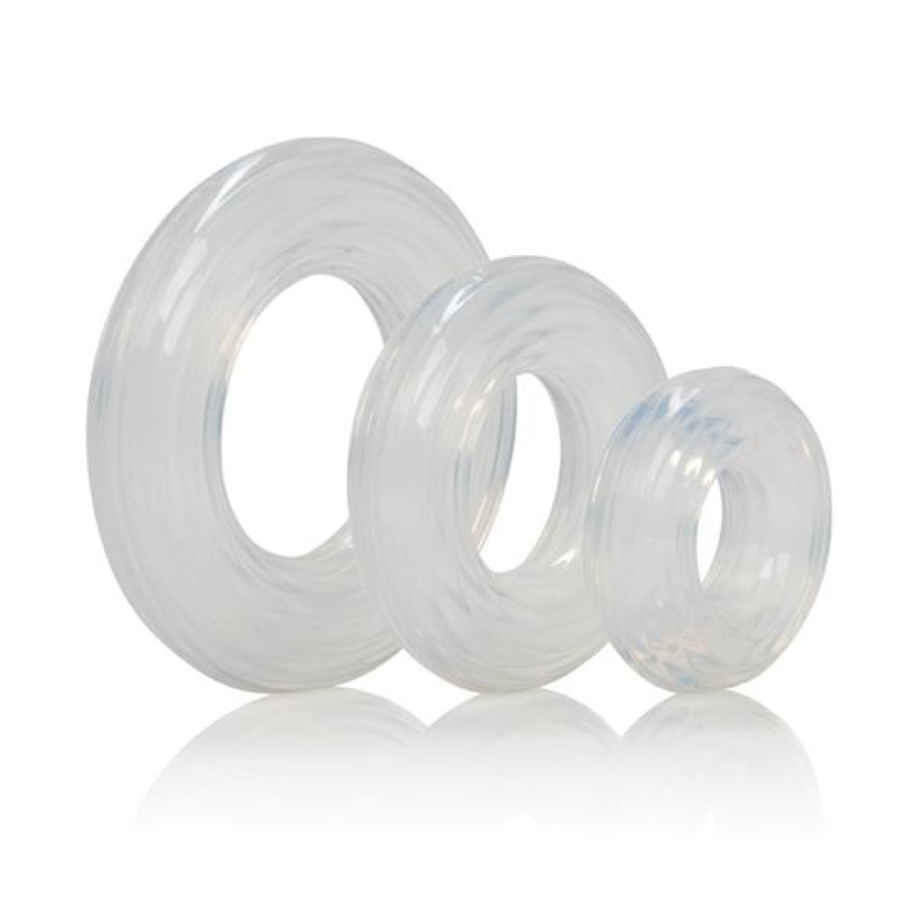 Premium Silicone Ring Set - Clear (Pack of 3)