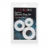 Premium Silicone Ring Set - Clear (Pack of 3)