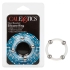 Steel Beaded Silicone Ring - Large Clear