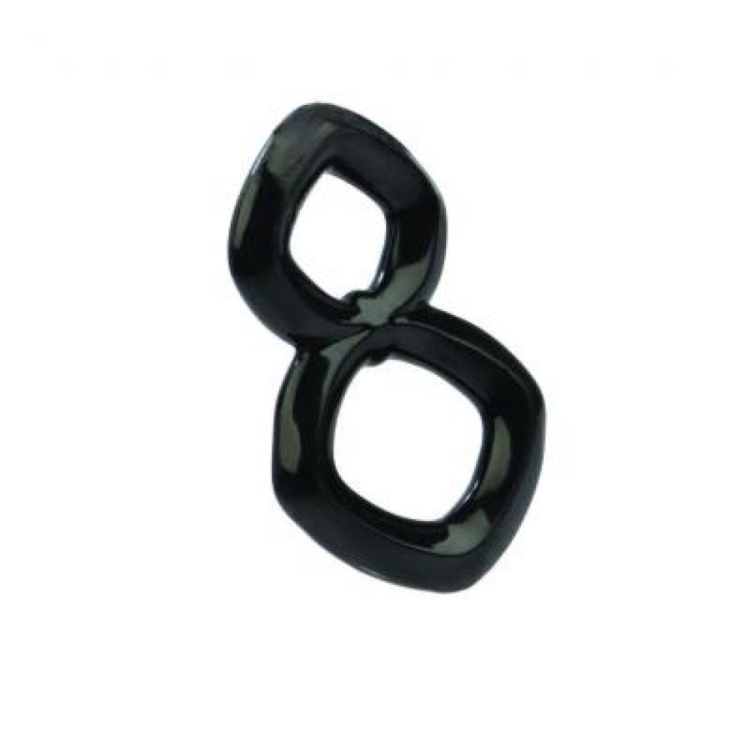 Crazy 8 Enhancer Double Penis Ring - Black