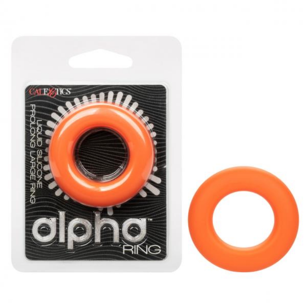 Alpha Liquid Silicone Prolong Large Ring - Orange