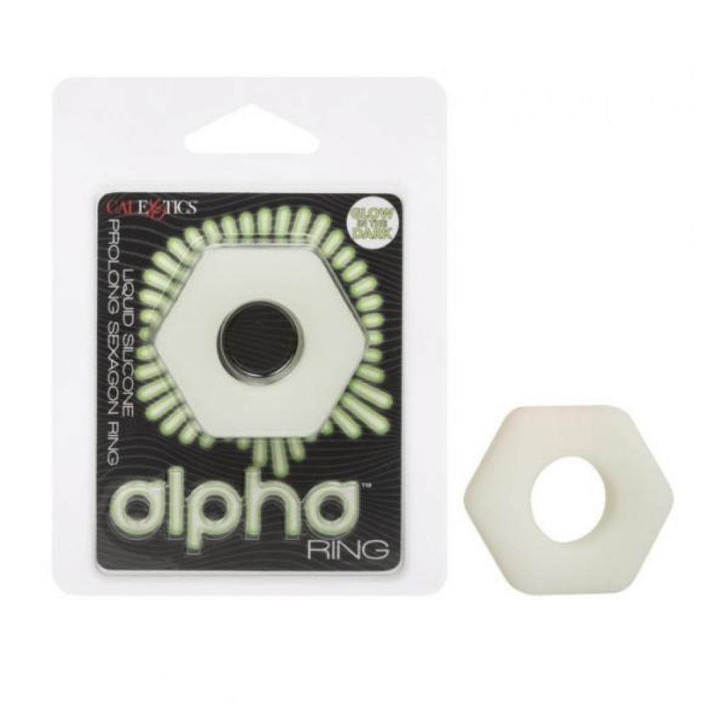 Alpha Prolong Sexagon Ring - Glow in the Dark for Intense Pleasure