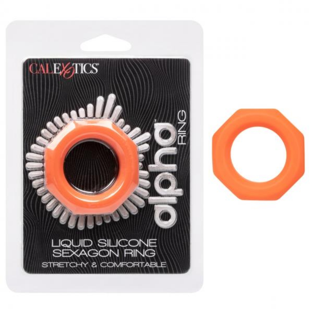 Alpha Liquid Silicone Penis Ring for Enhanced Stamina: Sexagon Ring