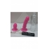 Dual Harness EZ Snap Vibrating Dong And Plug Pink