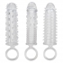 3 Piece Textured Extension Set - Enhance Pleasure for Couples