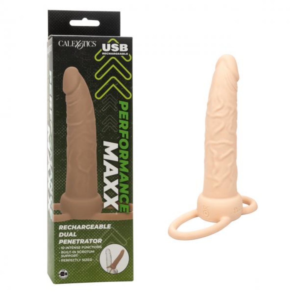 Performance Maxx Rechargeable Dual Penetrator - Ivory