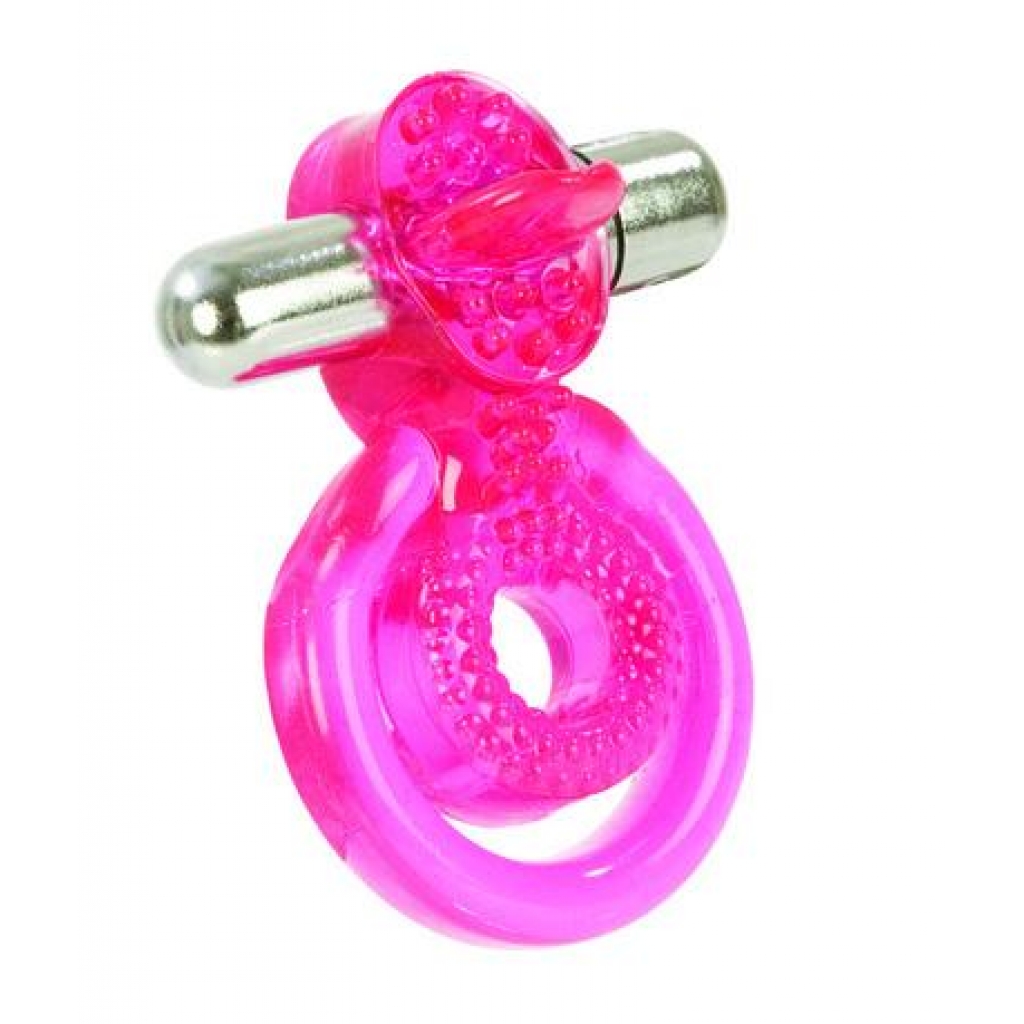 Dual Clit Flicker with Removable Waterproof Stimulator - Pink