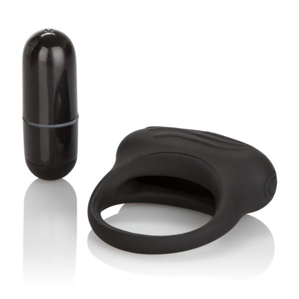 Lover's Arouser - Black Vibrating Couples Ring