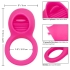 Teasing Tongue Enhancer: Pink Vibrating Penis Ring