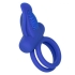 Silicone Rechargeable Dual Pleaser Enhancer - Vibrating Penis Ring