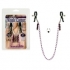 Nipple Clamps with Purple Chain & Navel Ring