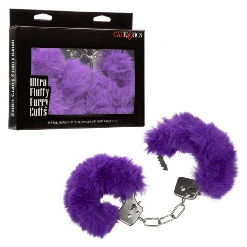 Ultra Fluffy Furry Cuffs - Elegant Purple Restraint