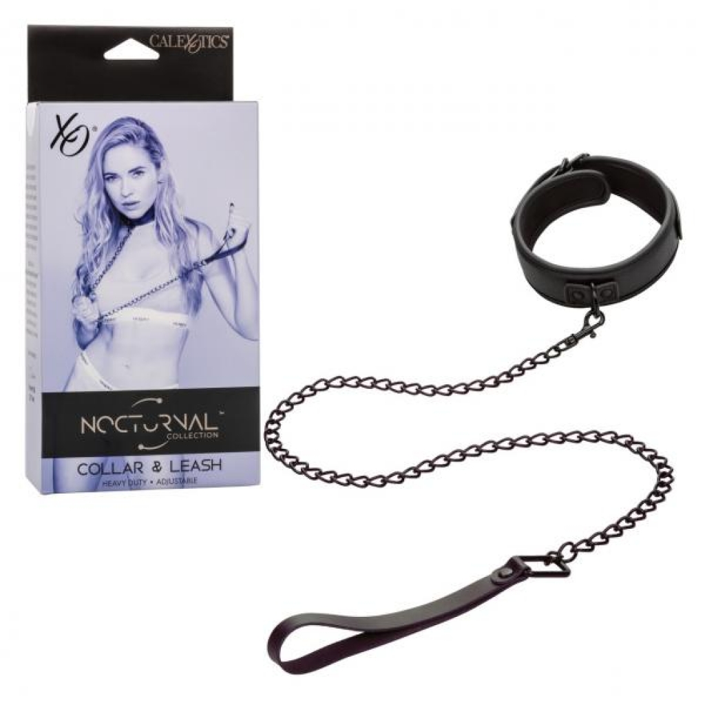 Elegant Nocturnal Collar & Leash Set