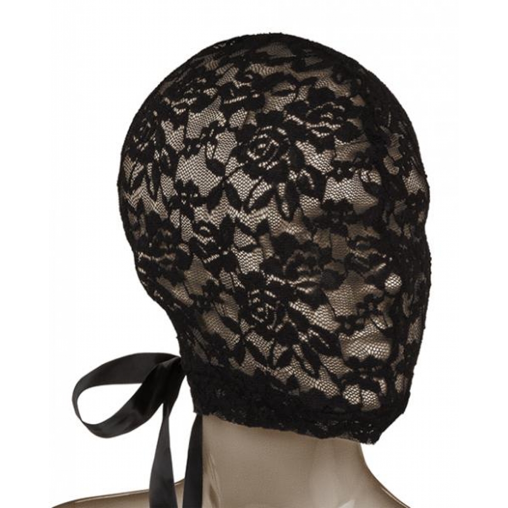 Scandal Corset Lace Hood - Black O/S