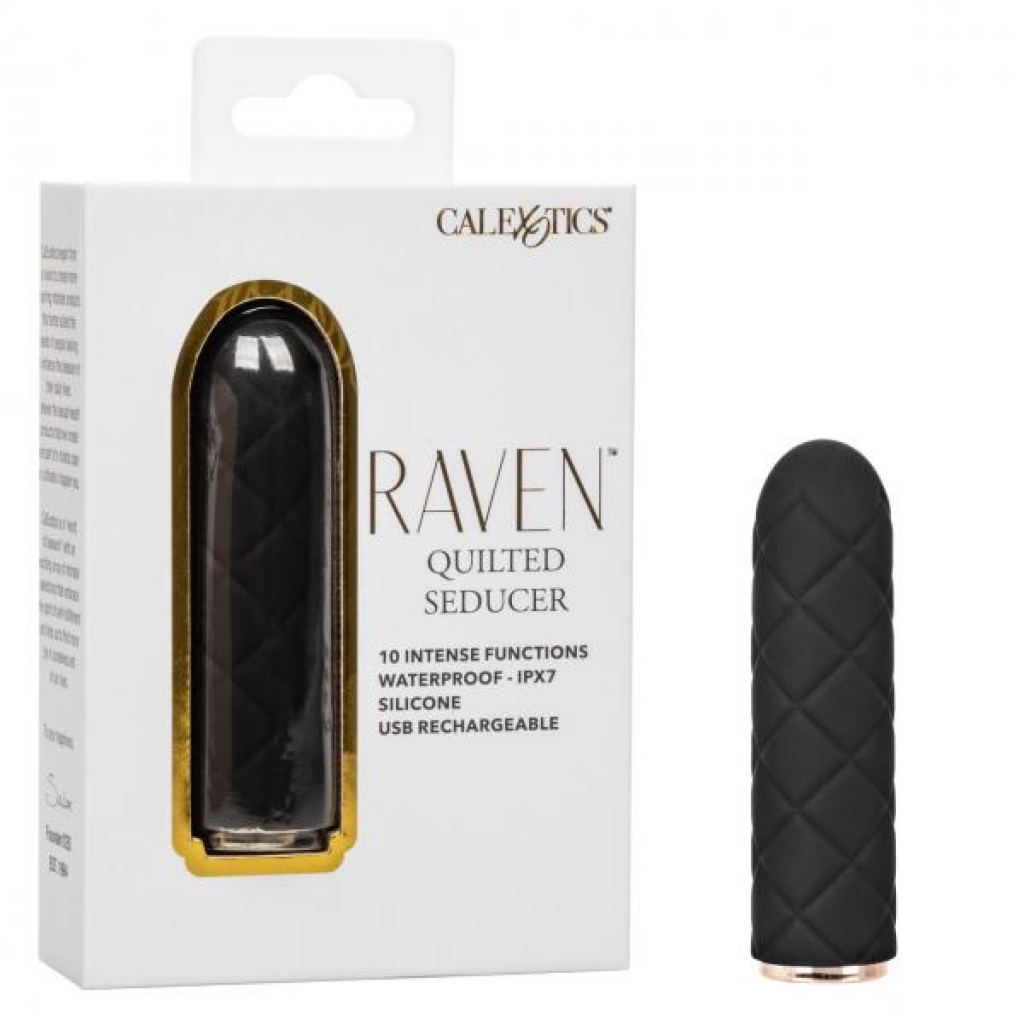 Raven Quilted Seducer - Compact Black Vibrator