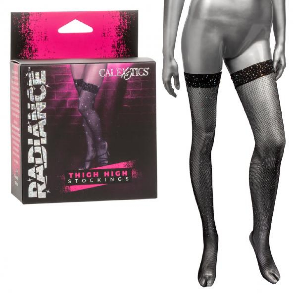 Radiance Thigh High Stockings - Black