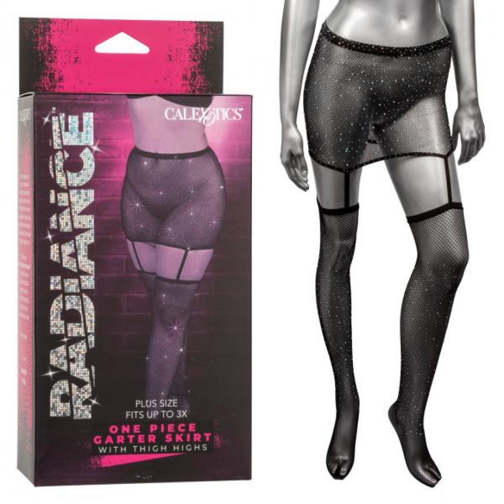 Radiance Plus Size Garter Skirt & Thigh Highs