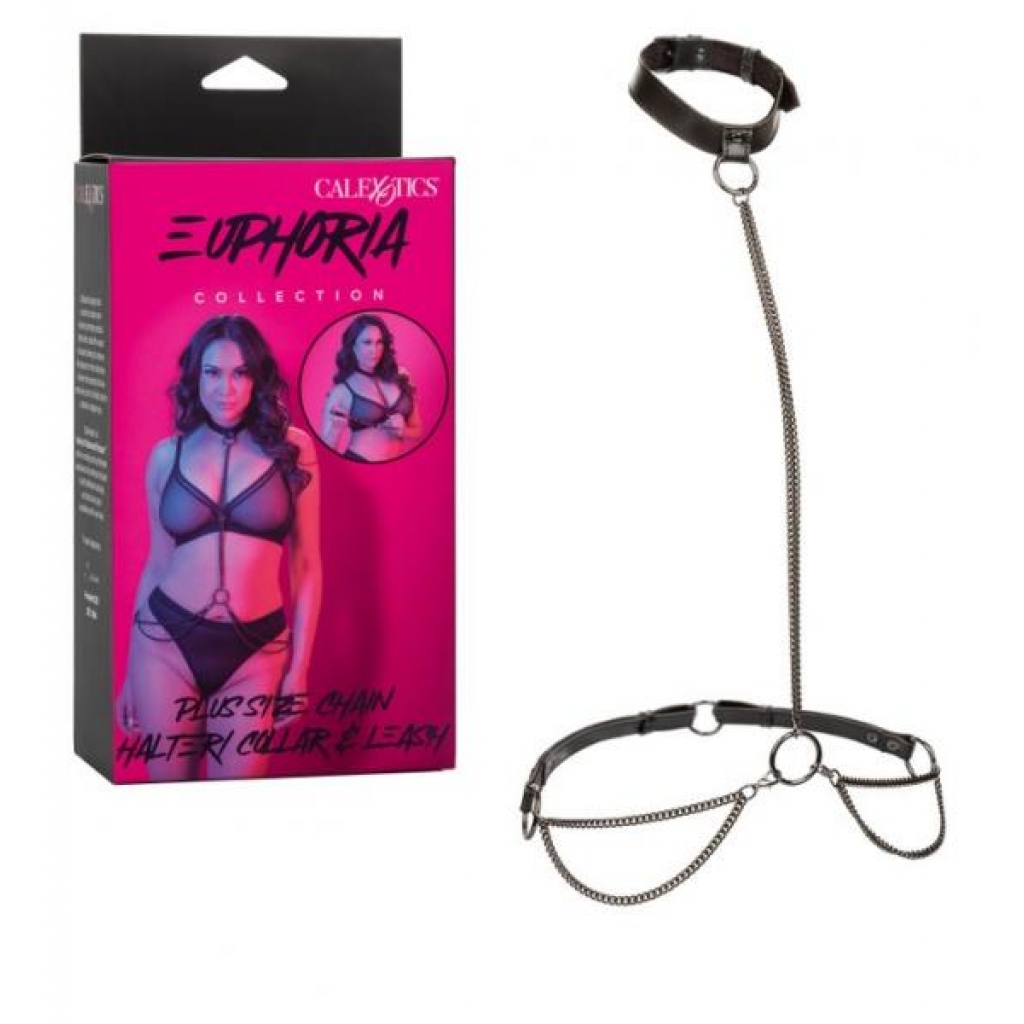 Euphoria Chain Halter Collar & Leash - Plus Size