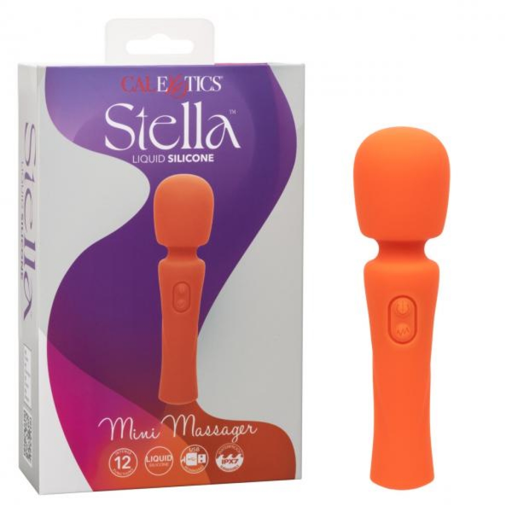 Stella Liquid Silicone Mini Massager - Exquisite Orange Delight