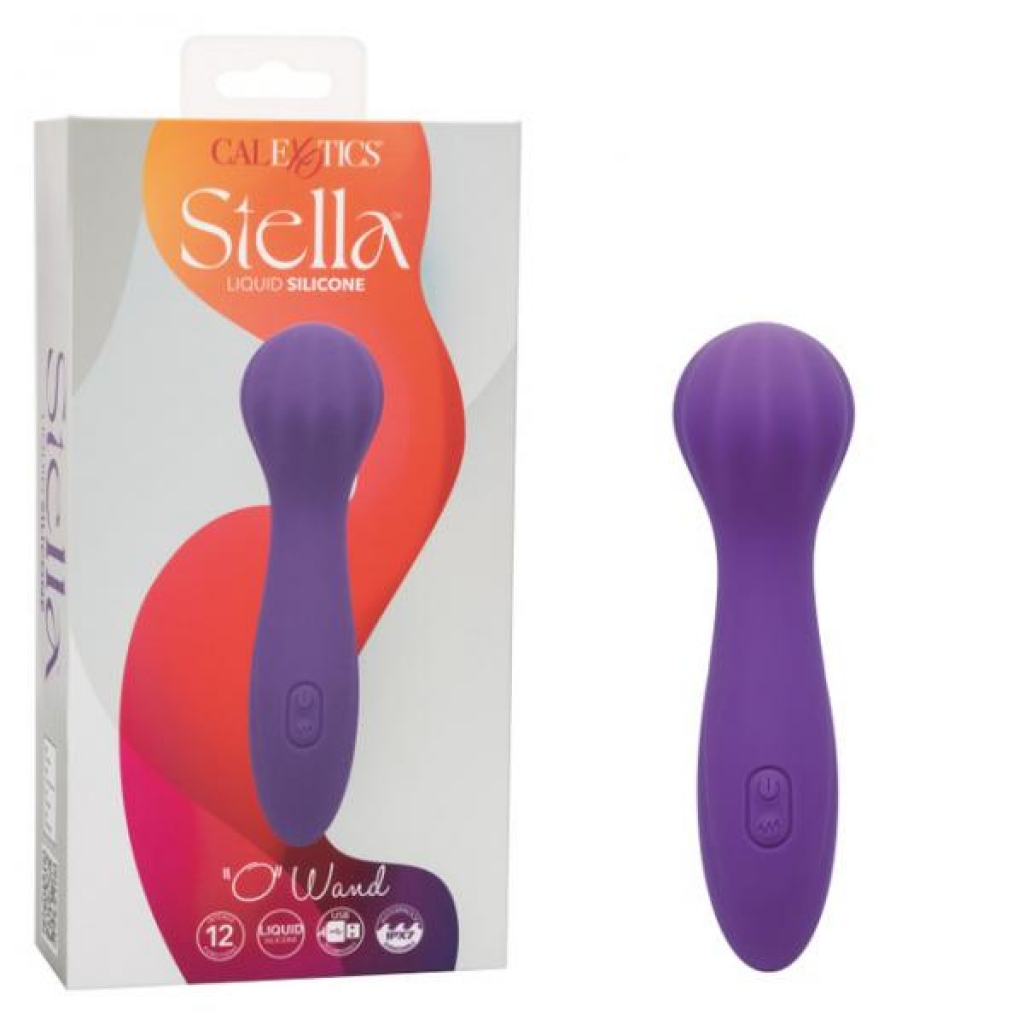 Stella Liquid Silicone O Wand Massager - Purple