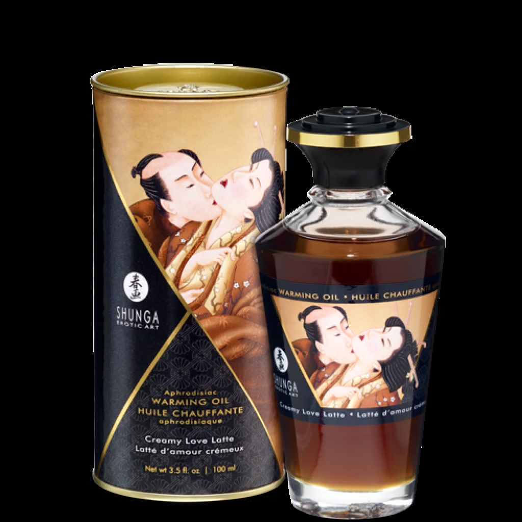 Shunga Warming Massage Oil - Love Latte - 3.5 Fluid Ounces