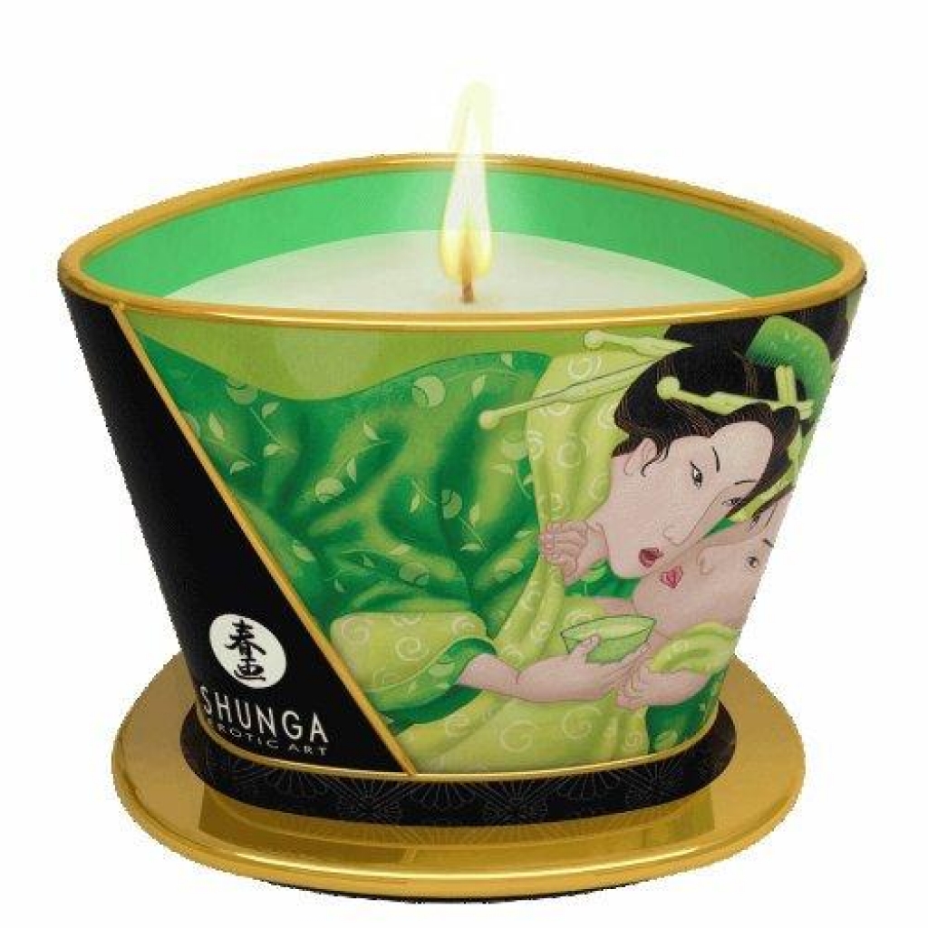 Shunga Massage Candle Zenitude - Exotic Green Tea Delight