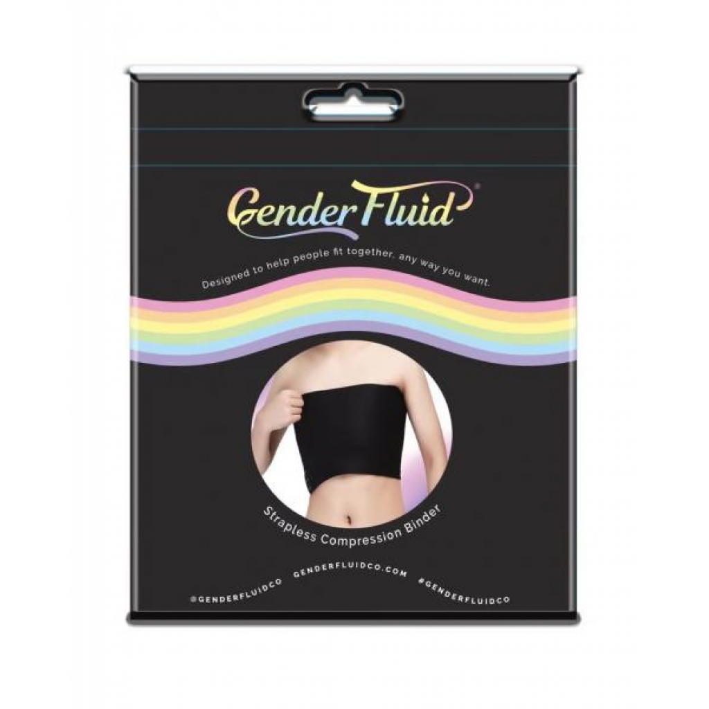 Gender Fluid Chest Compression Binder in Black Size Large