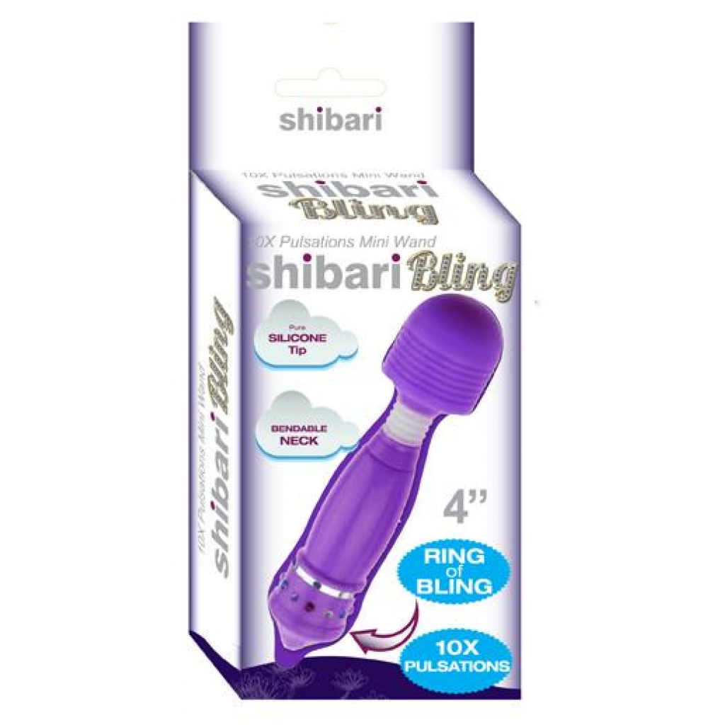 Shibari Sexy Bling Bling Mini Wand - Purple